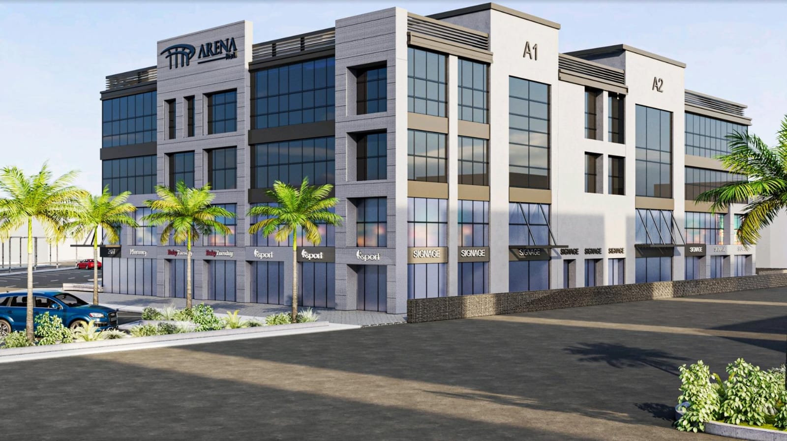 Arena Mall premium daytime render